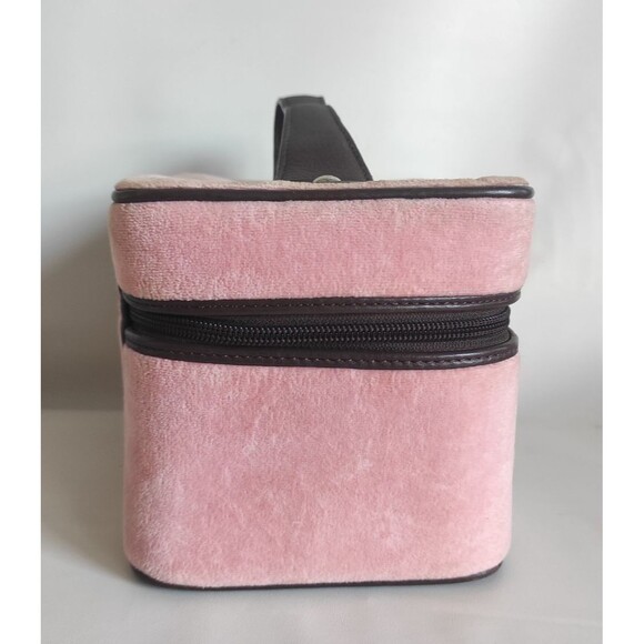 Vintag Juicy Couture Velour cosmetic train casemakeup bag Pink - Picture 3 of 13